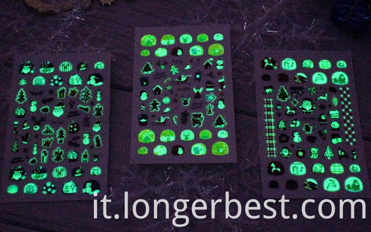 Xmas Luminous Nail Sticker6 Jpg